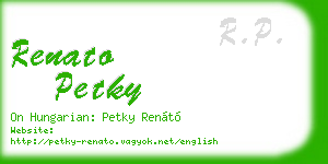 renato petky business card