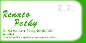 renato petky business card